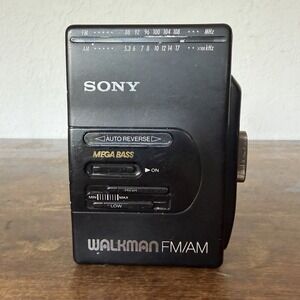 Vintage Sony Walkman WM-F2065 AM/FM Player - TURNS ON Radio Works Untested Tape